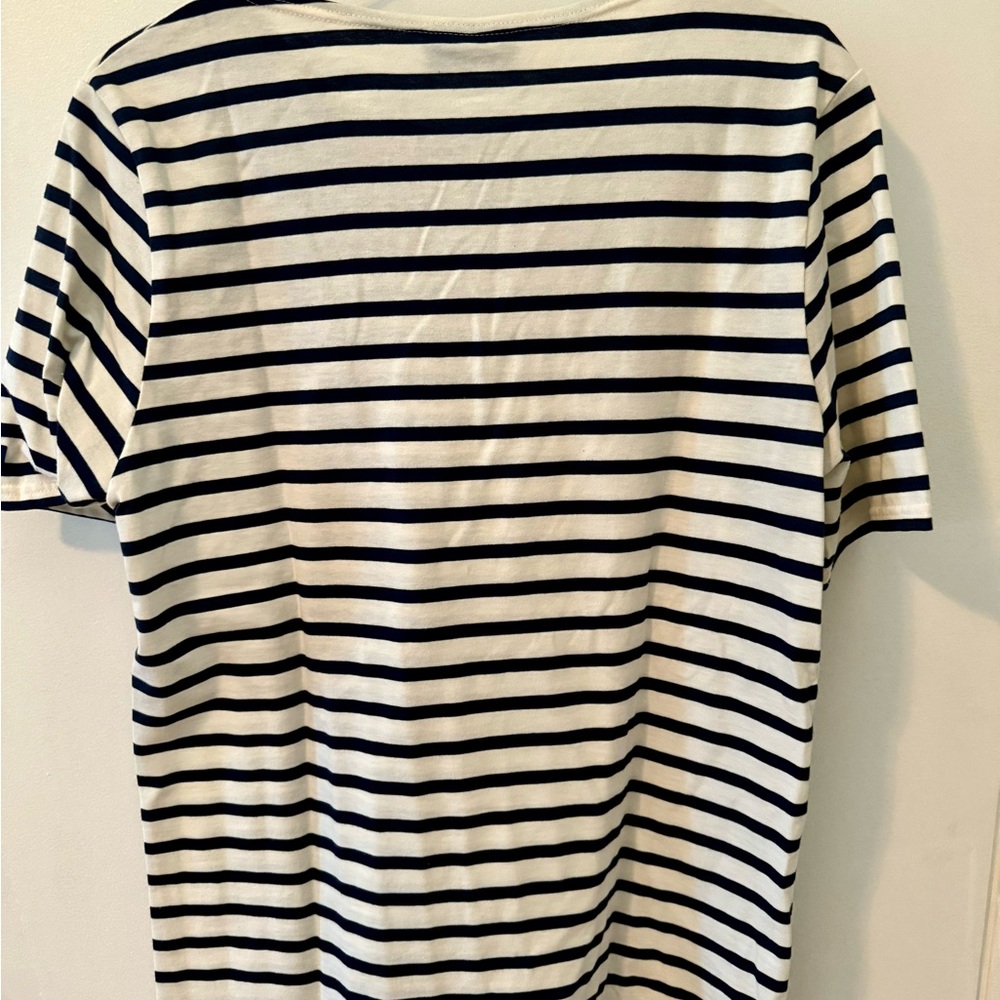 Saint James Levant Modern shirt, Ecru/Navy Breton Stripe, Unisex, size medium - Picture 6 of 6